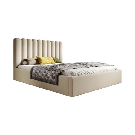 Łóżko tapicerowane MILVO 180x200, kolorystyka Hygge 2534, kolor Bezowy