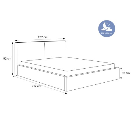 Polsterbett KAMOS 200x200