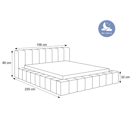 Polsterbett MAKIRA 120x200