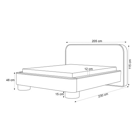 Polsterbett NUVOLA 160x200