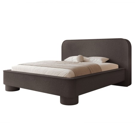 Łóżko tapicerowane NUVOLA 180x200, kolorystyka ABRIAMO 01, kolor Taupe