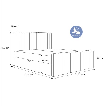 Boxspringbett PARMA 200x200