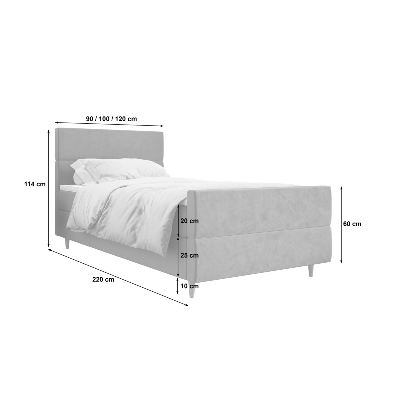 Łóżko kontynentalne FLO PLUS 120x200    | CORNERO