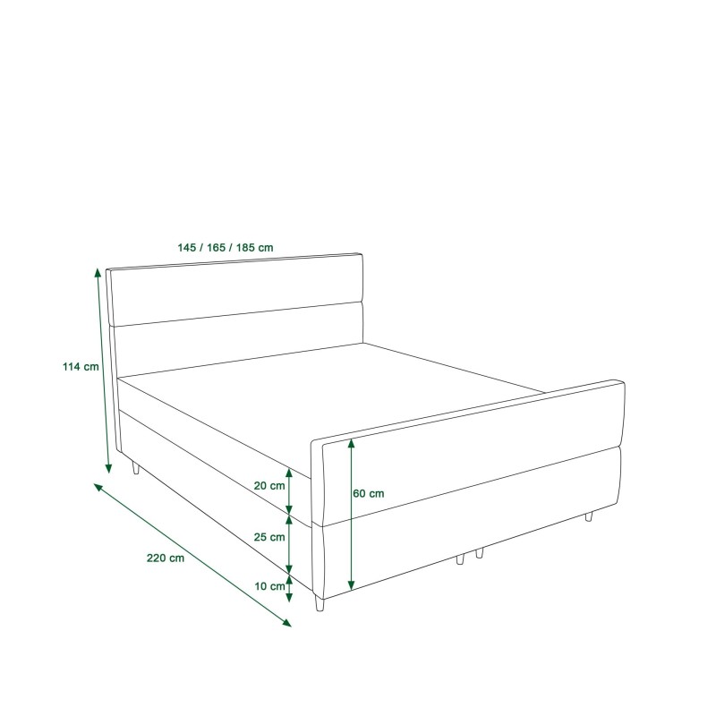 Łóżko kontynentalne FLO PLUS 180x200 | CORNERO