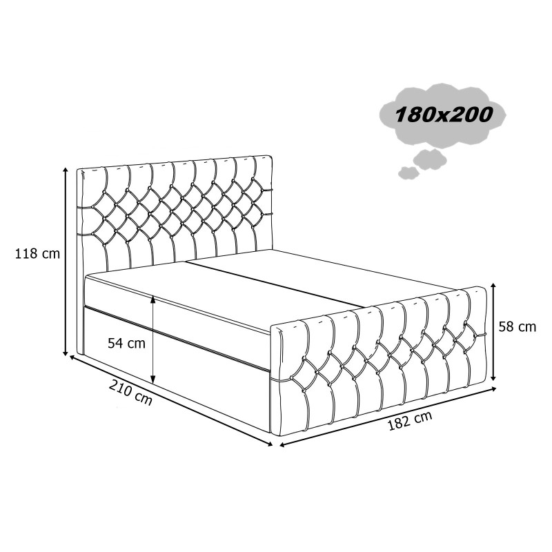 Boxspringbett KEMER 180x200