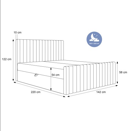 Boxspringbett PARMA 140x200