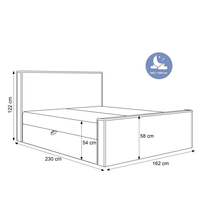 Boxspringbett HIUMA1 160x200