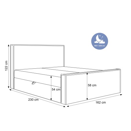 Boxspringbett HIUMA1 160x200