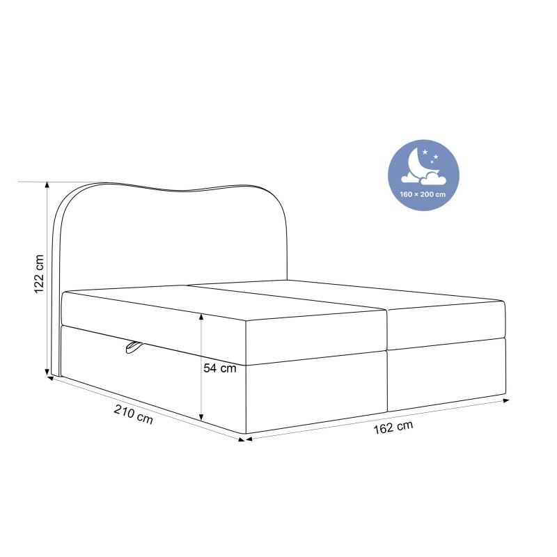 Boxspringbett NUAGE 160x200