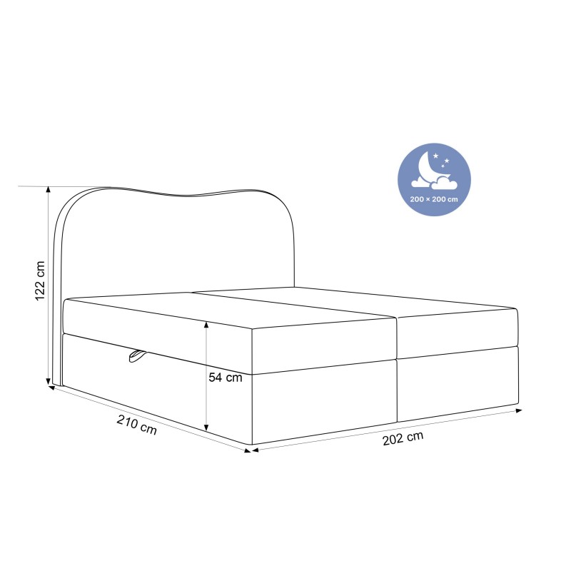 Boxspringbett NUAGE 200x200